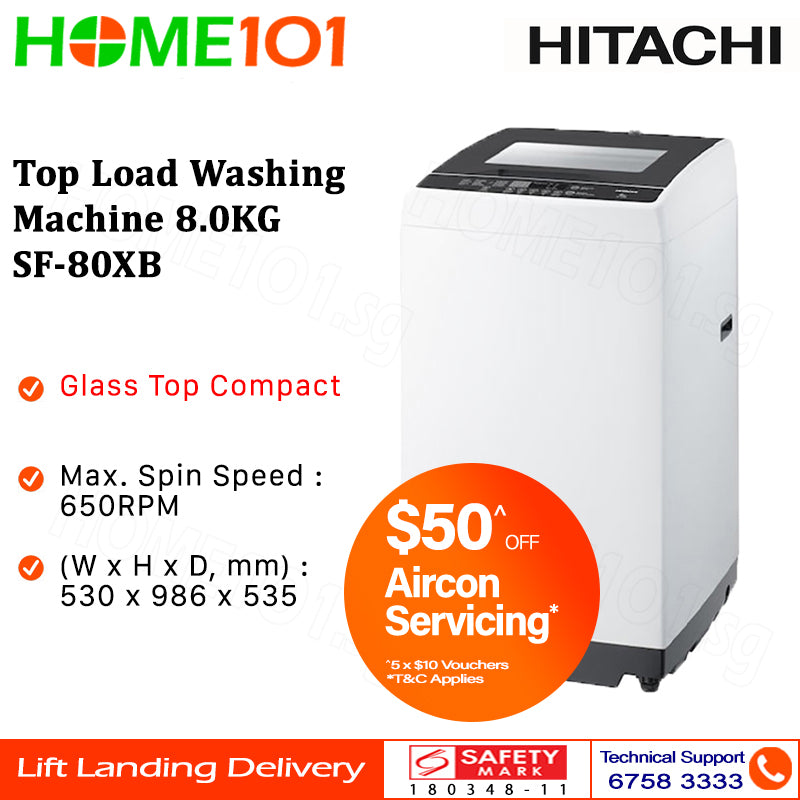 Hitachi Top Load Washing Machine 8.0kg SF-80XB