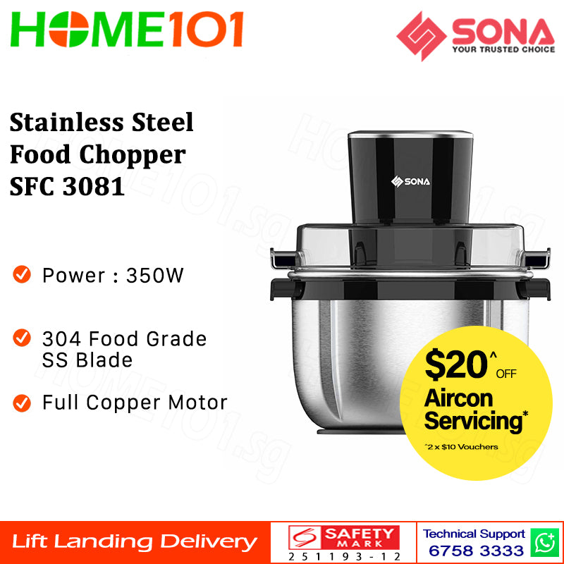 Sona Stainless Steel Food Chopper SFC 3081