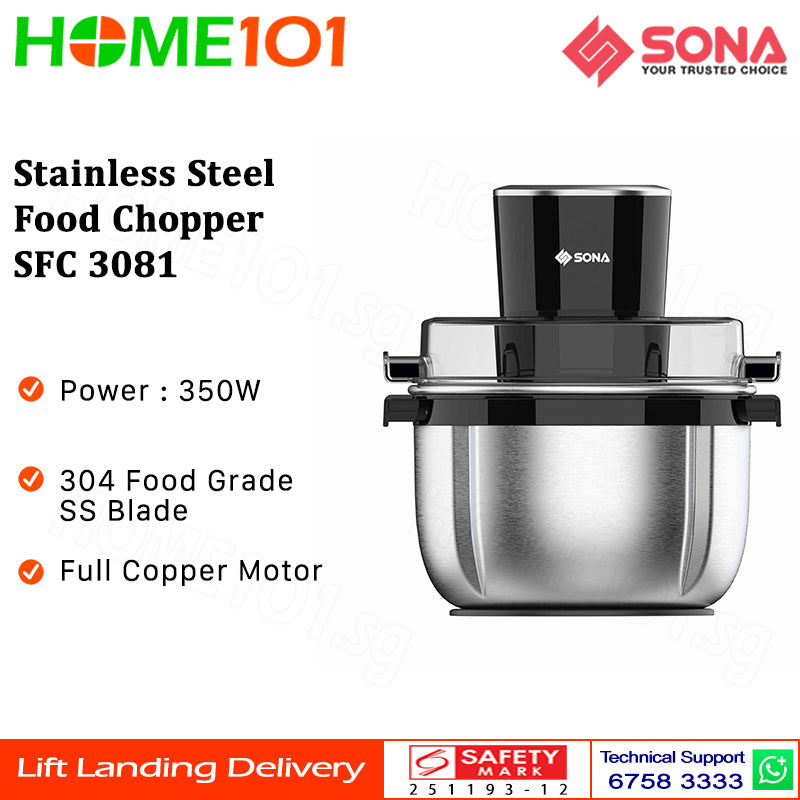Sona Stainless Steel Food Chopper SFC 3081