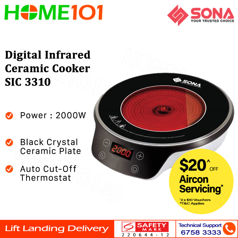 Sona Digital Infrared Ceramic Cooker 2000W SIC 3310