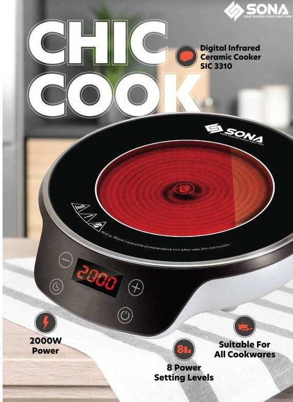 Sona Digital Infrared Ceramic Cooker 2000W SIC 3310