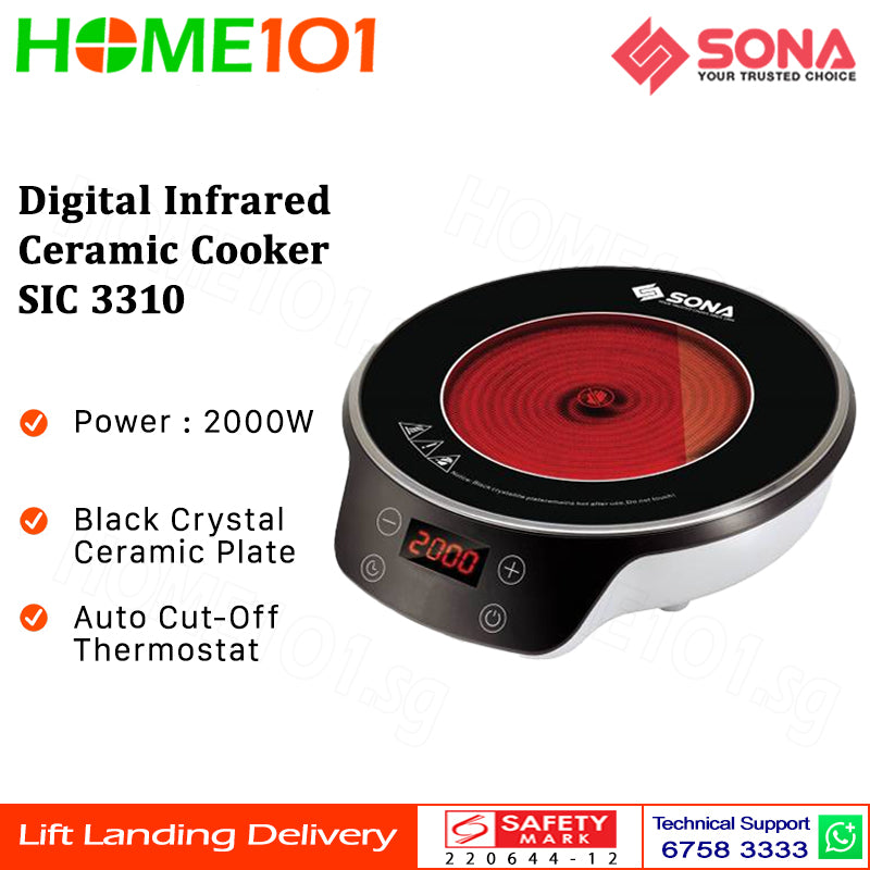 Sona Digital Infrared Ceramic Cooker 2000W SIC 3310