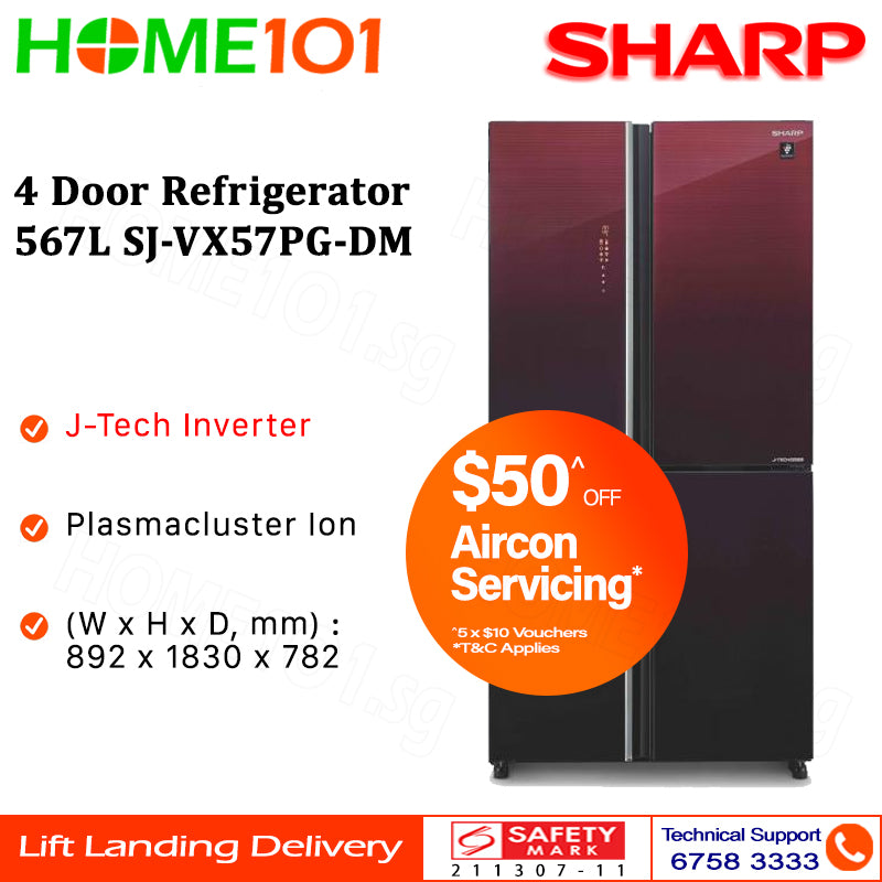Sharp 4 Door Refrigerator 567L SJ-VX57PG