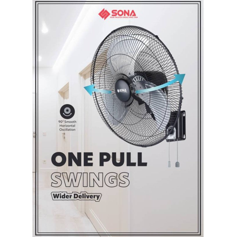 Sona Power Wall Fan with Pull String 20" SOW 6049