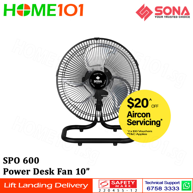 Sona Power Desk Fan 10 - 14" SPO 600 | SPO 602 | SPO 604