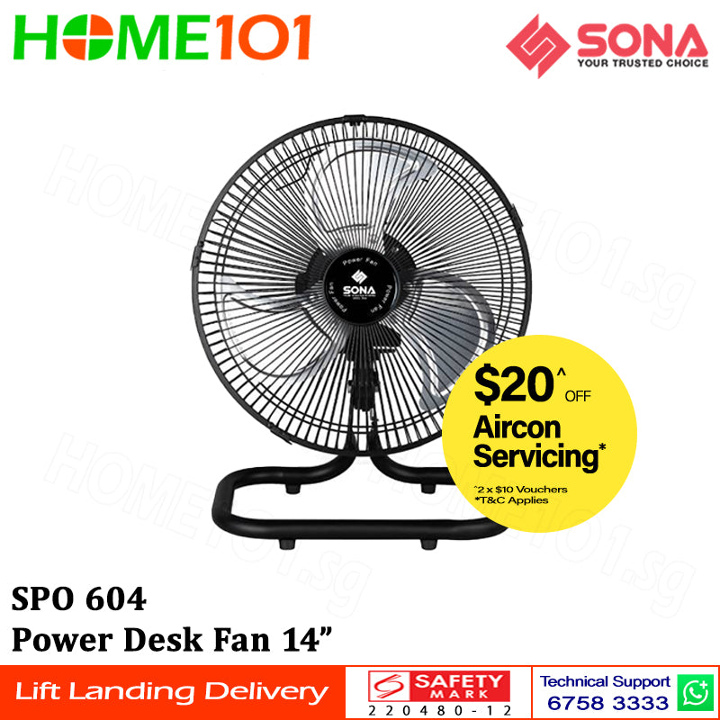 Sona Power Desk Fan 10 - 14" SPO 600 | SPO 602 | SPO 604