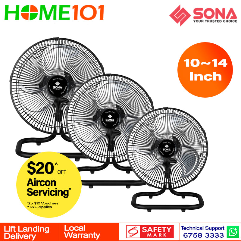 Sona Power Desk Fan 10 - 14" SPO 600 | SPO 602 | SPO 604