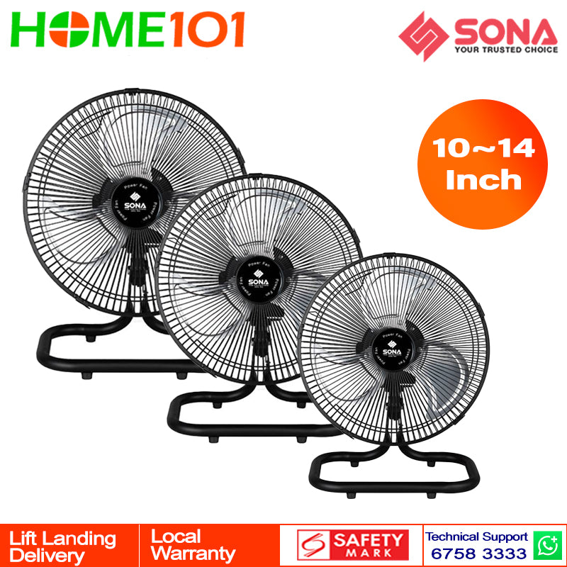 Sona Power Desk Fan 10 - 14" SPO 600 | SPO 602 | SPO 604