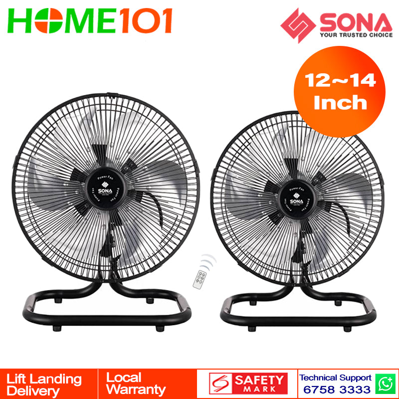 Sona DC Power Desk Fan 12 - 14" SPO 6612DC | SPO 6614DC