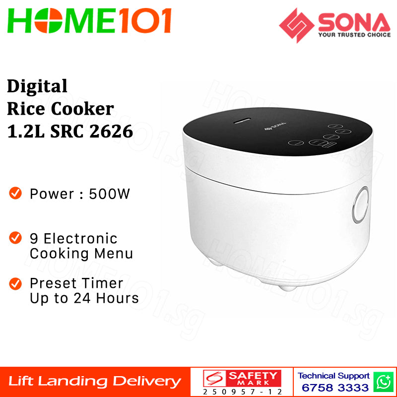 Sona Digital Rice Cooker 1.2L SRC 2626