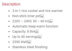 (PRE-ORDER) Crown Commerical 2in1 Rice Cooker cum Warmer 8.0L SW8800