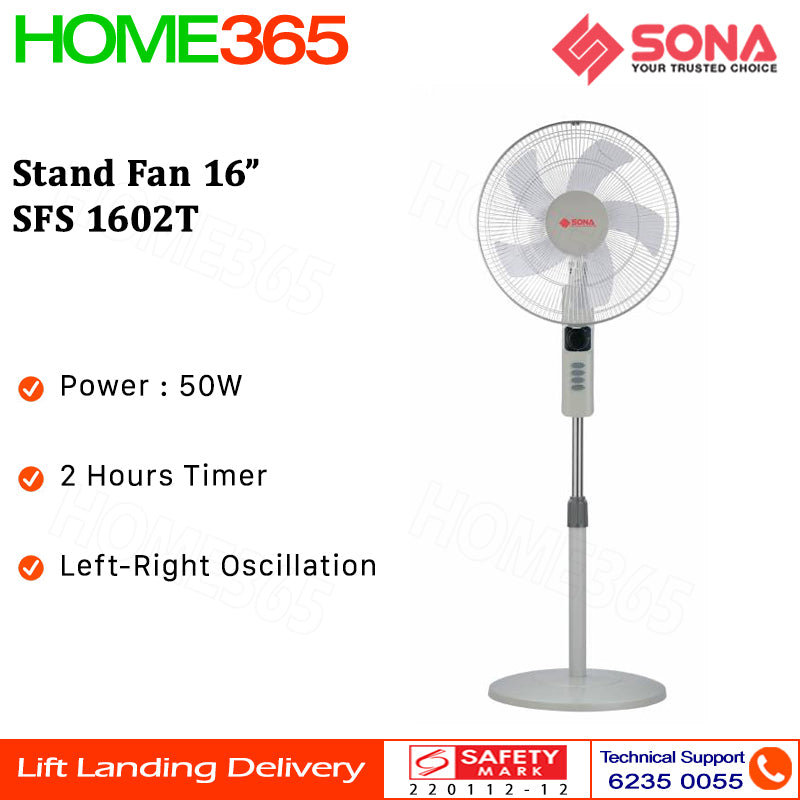 Sona Stand Fan 16" SFS 1602T