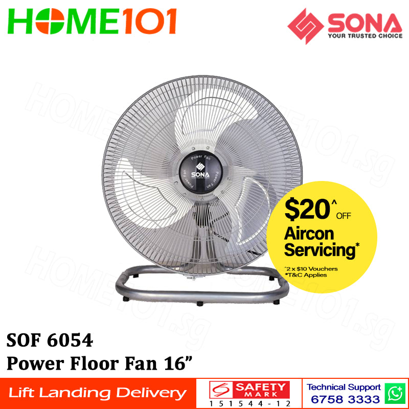 Sona Power Floor Fan 16" SOF 6054