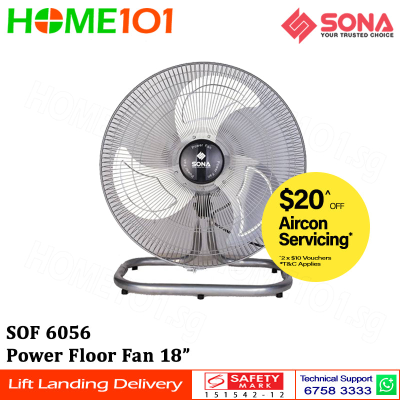 Sona Power Floor Fan 18" SOF 6056