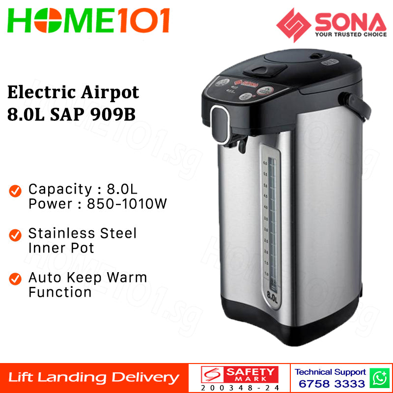 Sona Electric Airpot 8.0L SAP 909B | SAP909B