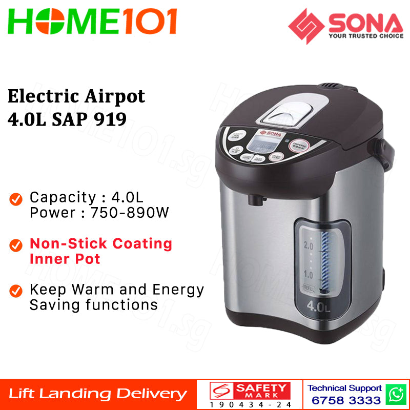 Sona Electric Airpot 4.0L SAP 919 | SAP919