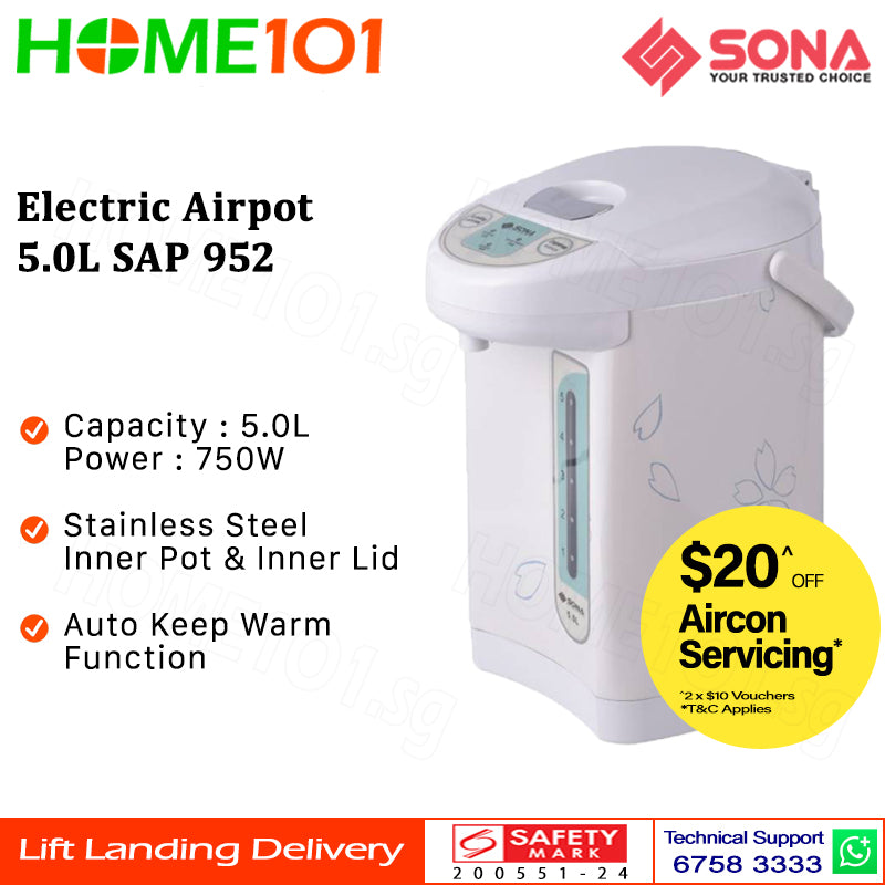 Sona Electric Airpot 5.0L SAP 952 | SAP952