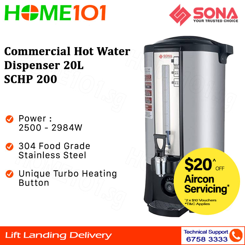 Sona Commercial Hot Water Dispenser 20L SCHP 200