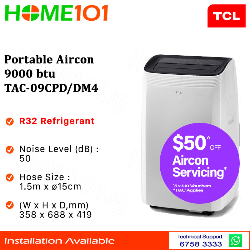 TCL Portable Aircon 9000BTU TAC-09CPD/DM4