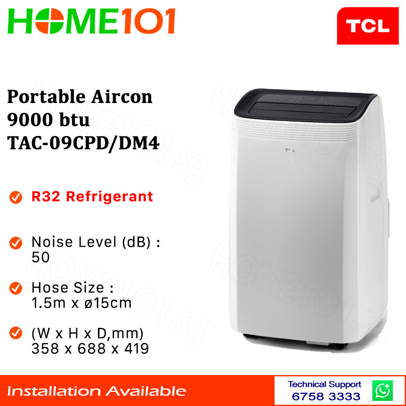 TCL Portable Aircon 9000BTU TAC-09CPD/DM4