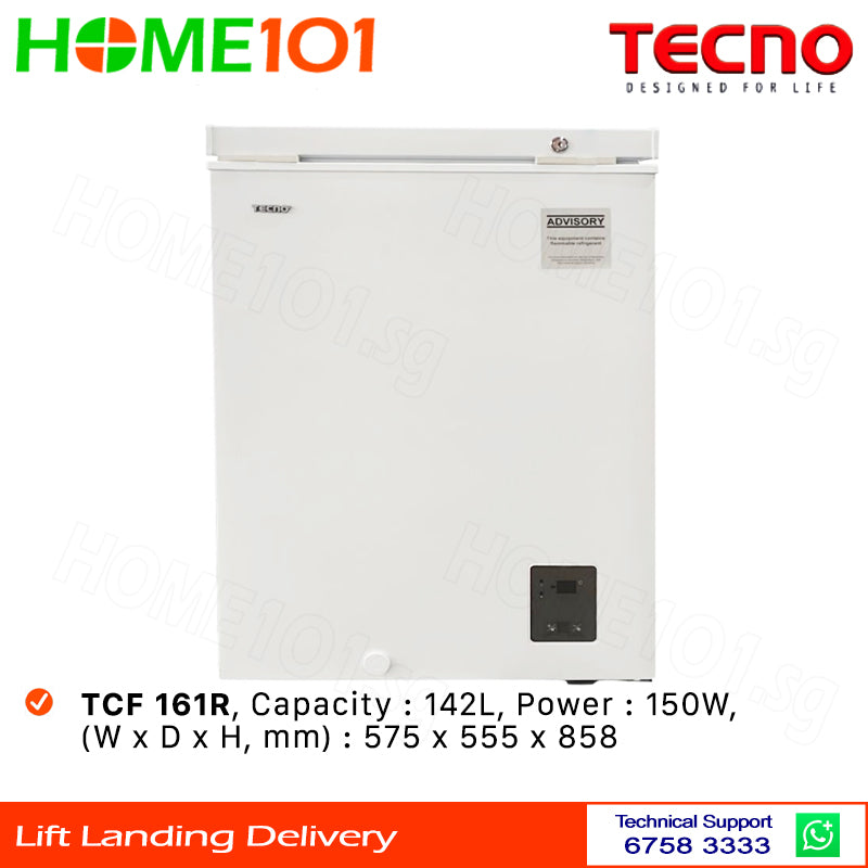 Tecno Chest Freezer with Digital Control 142L TCF 161R | TCF161R