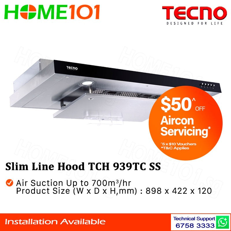 Tecno Slim Line Hood 90cm TCH 939TC