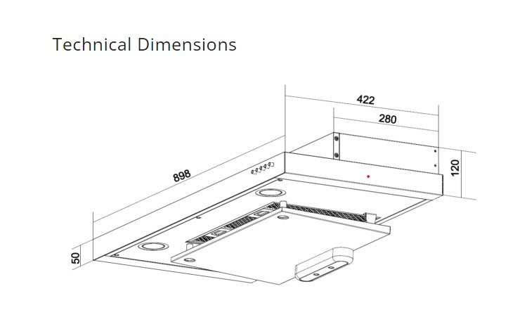 Tecno Slim Line Hood 90cm TCH 939TC
