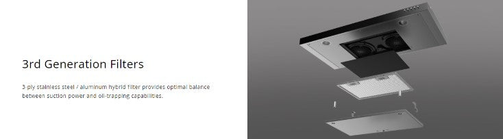 Tecno Slimline Hood with DYNA-X Motor & WI-FI 90cm TCH 959DTC - WF - BK