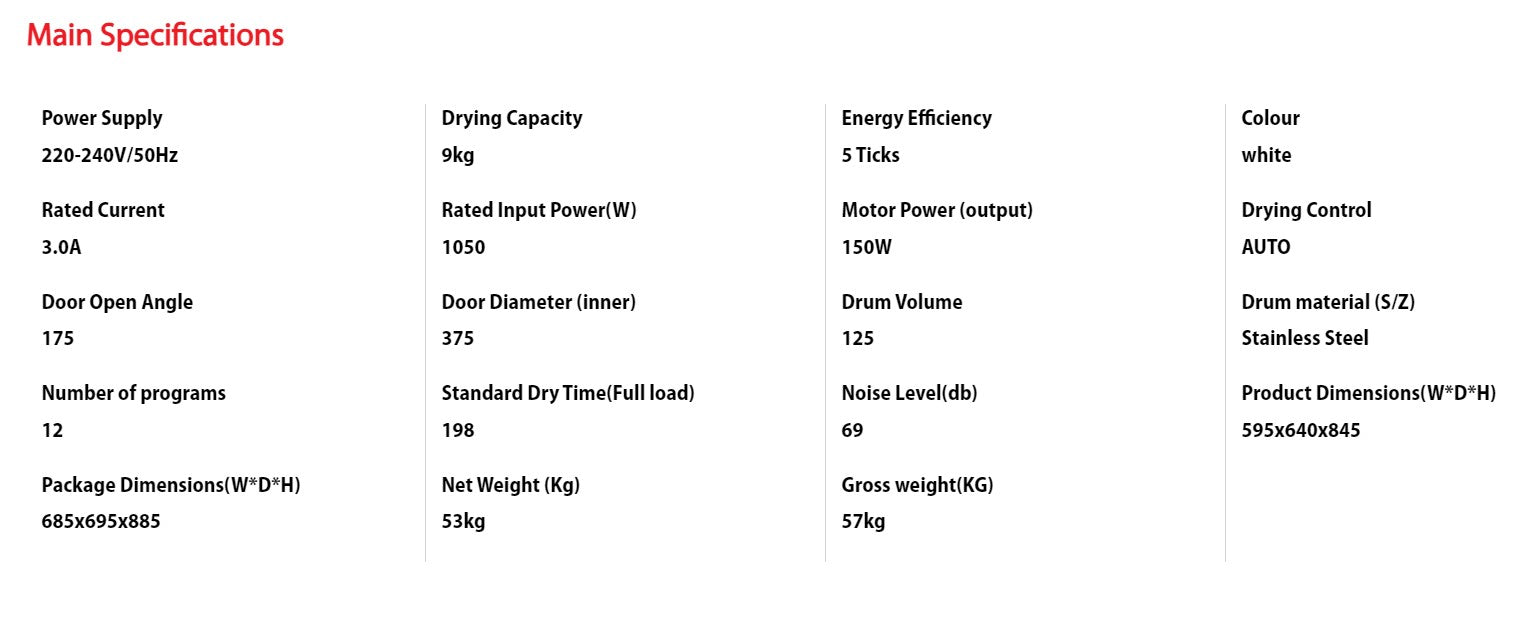 Toshiba Heat Pump Dryer 9.0KG TD-BK100GHS(SK) & TD-BK100GHS(WW)