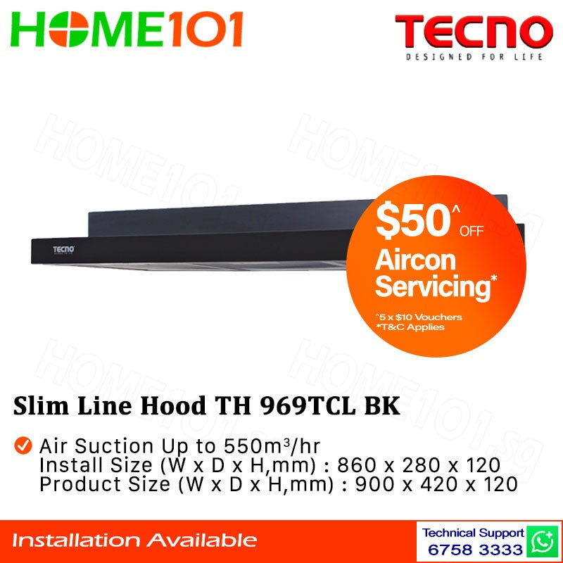 Tecno Slim Line Hood 90cm TH 969TCL