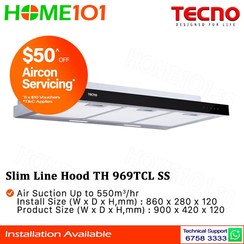 Tecno Slim Line Hood 90cm TH 969TCL