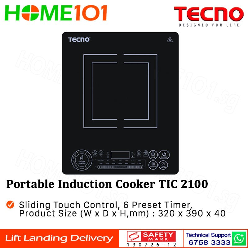 Tecno Ultra Slim Portable Induction Cooker TIC 2100
