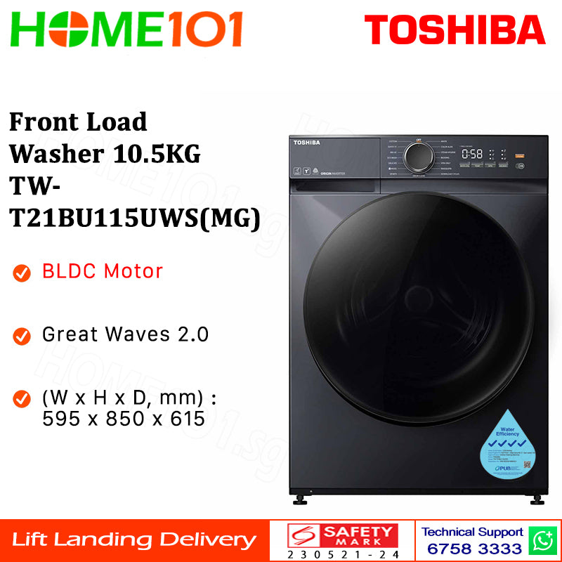 Toshiba Front Load Washer 10.5KG TW-T21BU115UWS(MG)