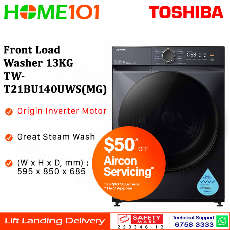 Toshiba Front Load Washer 13KG TW-T21BU140UWS(MG)