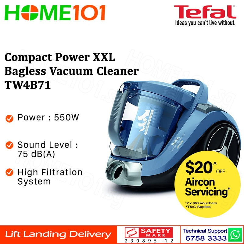 Tefal Compact Power XXL Bagless Vacuum Cleaner TW4B71