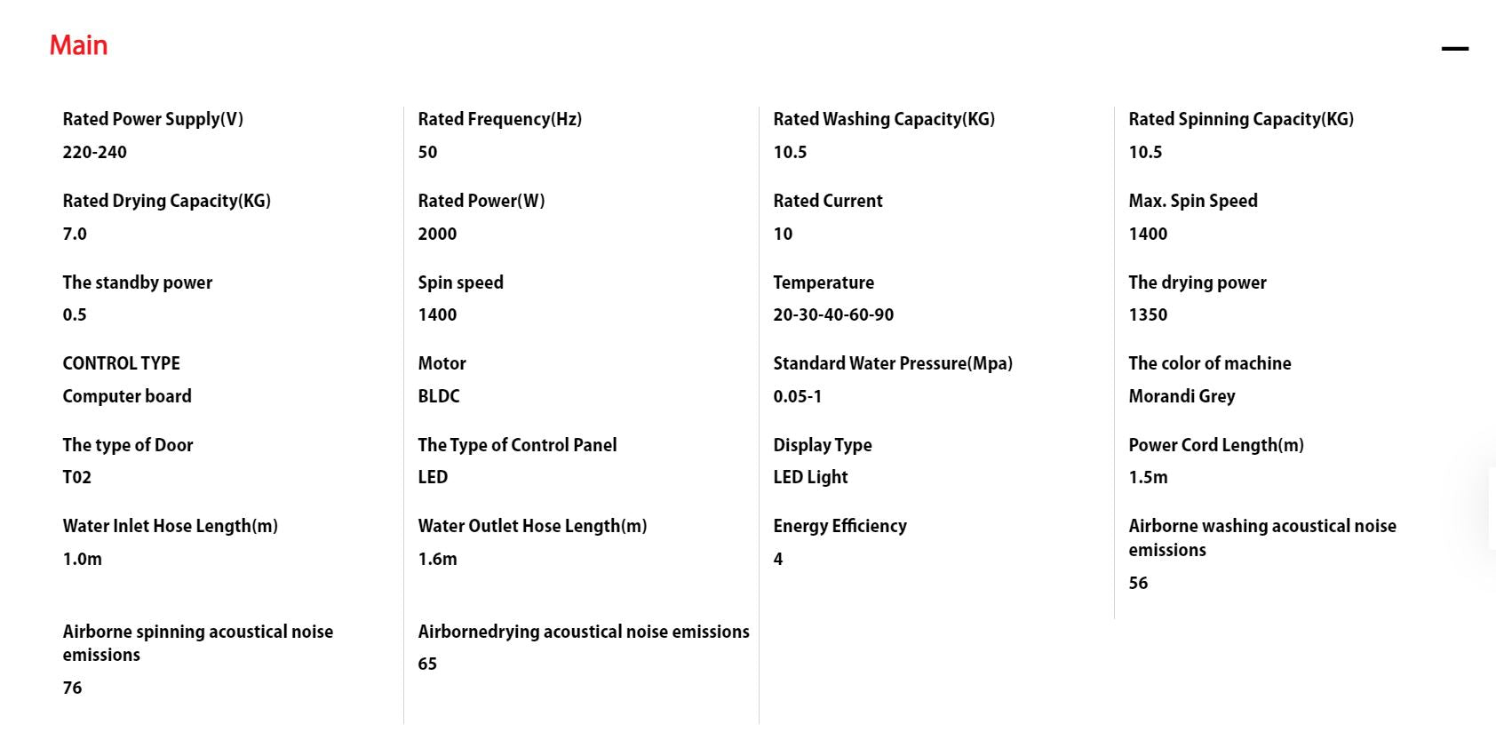 Toshiba Front Load Washer 10.5KG - Dryer 7.0KG TWD-BM115GF4S