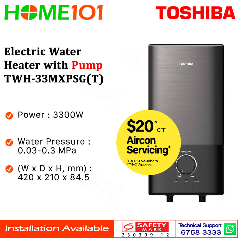 Toshiba Instant Heater with Pump TWH-33MXPSG(T)-CB