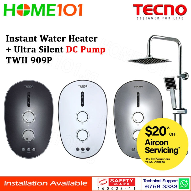 Tecno Electric Instant Shower Heater and Rainshower TWH 909P [Multi-Colors]