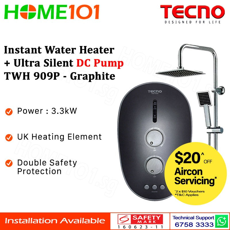 Tecno Electric Instant Shower Heater and Rainshower TWH 909P [Multi-Colors]