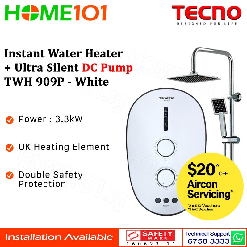 Tecno Electric Instant Shower Heater and Rainshower TWH 909P [Multi-Colors]