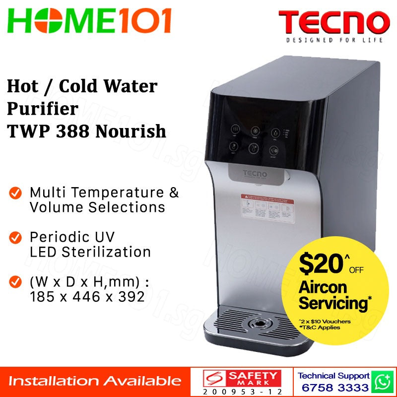 Tecno Hot / Cold Water Purifier TWP 388 Nourish