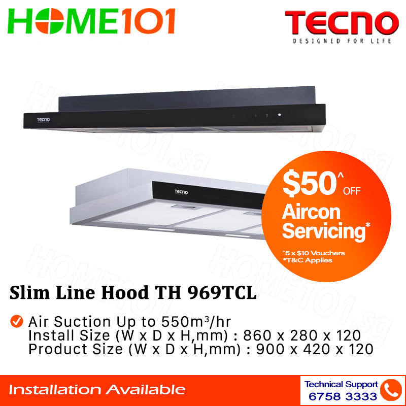 Tecno Slim Line Hood 90cm TH 969TCL