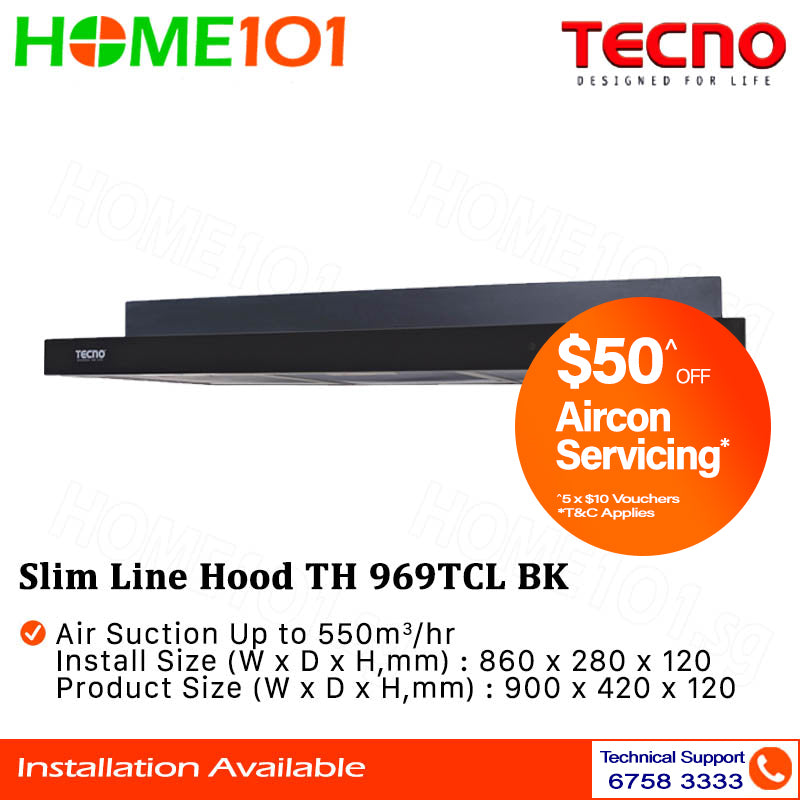 Tecno Slim Line Hood 90cm TH 969TCL