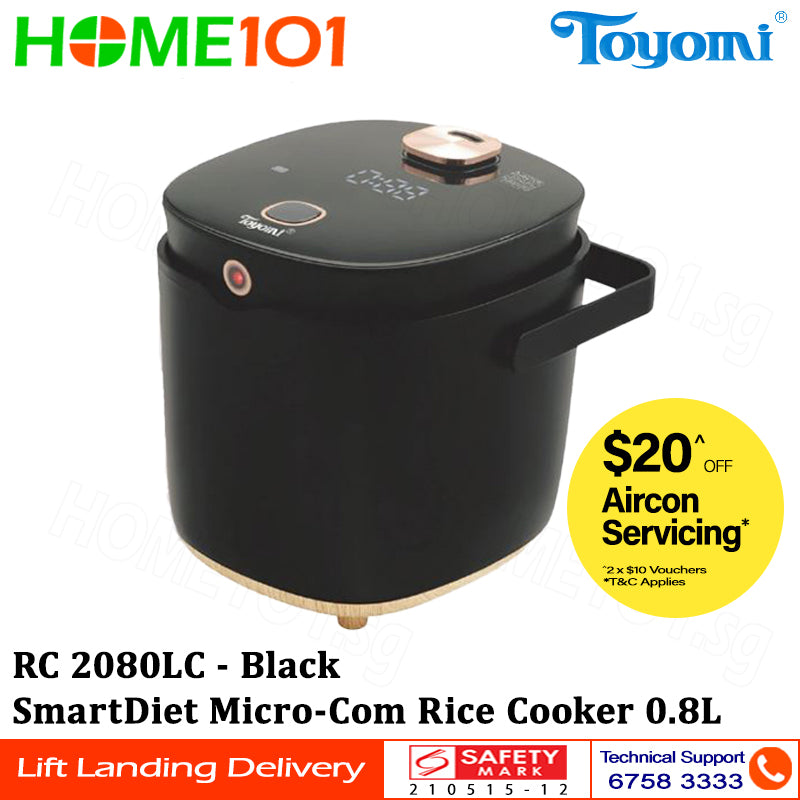 Toyomi SmartDiet Micro-com Rice Cooker 0.8L RC 2080LC - PRE ORDER