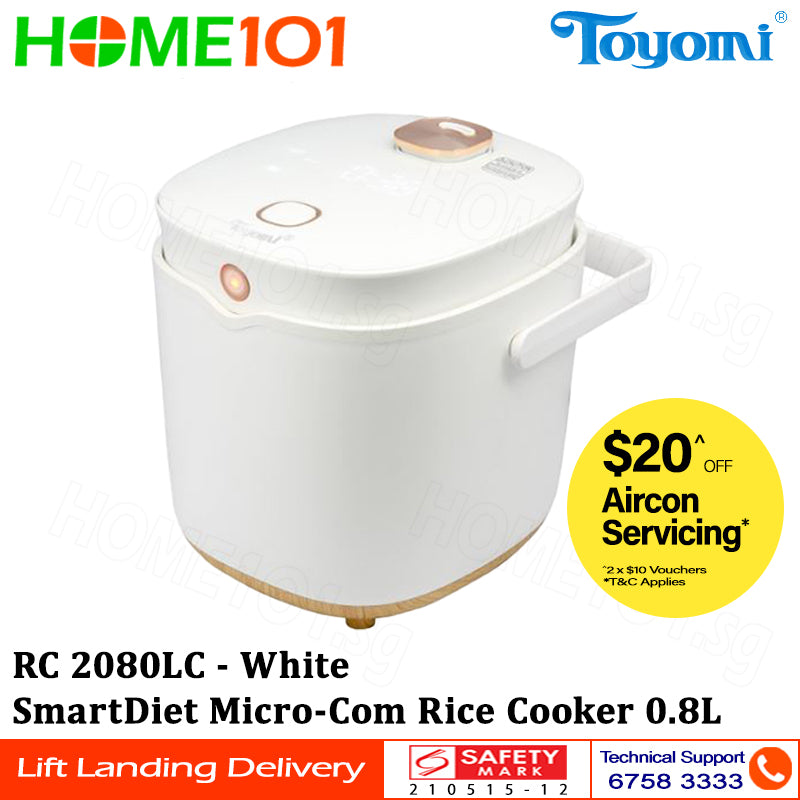 Toyomi SmartDiet Micro-com Rice Cooker 0.8L RC 2080LC - PRE ORDER