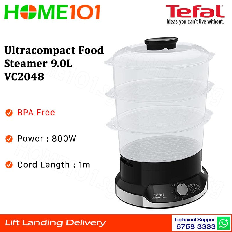 Tefal Ultracompact Food Steamer 9.0L VC2048