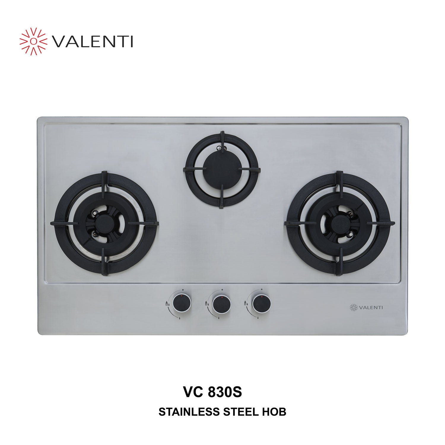 Valenti 3 Burners Built-In Stainless Steel Hob VC 830S