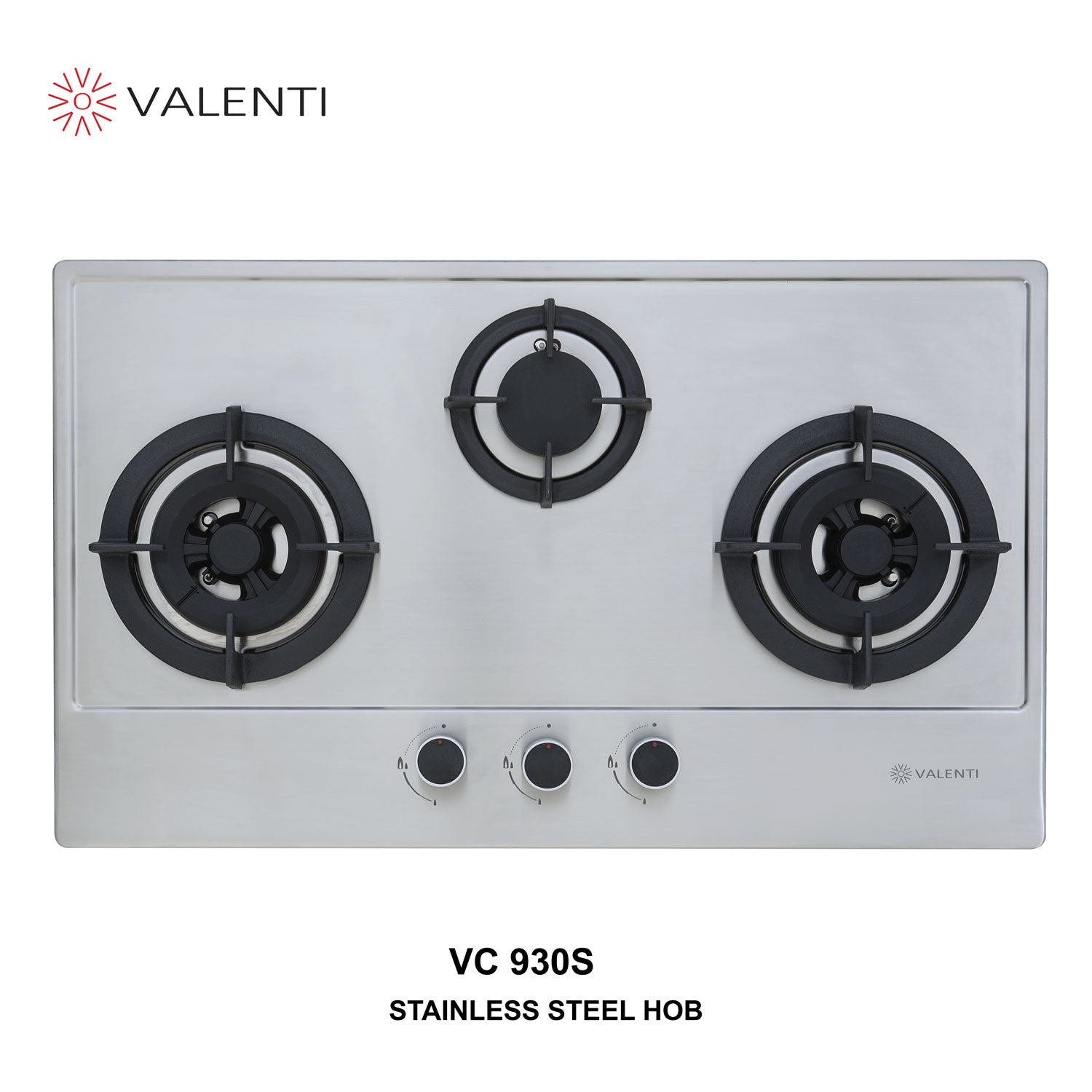 Valenti 3 Burners Built-In Stainless Steel Hob VC 930S