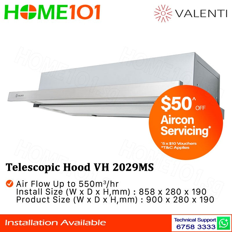 Valenti Telescopic Hood 90cm VH 2029MS