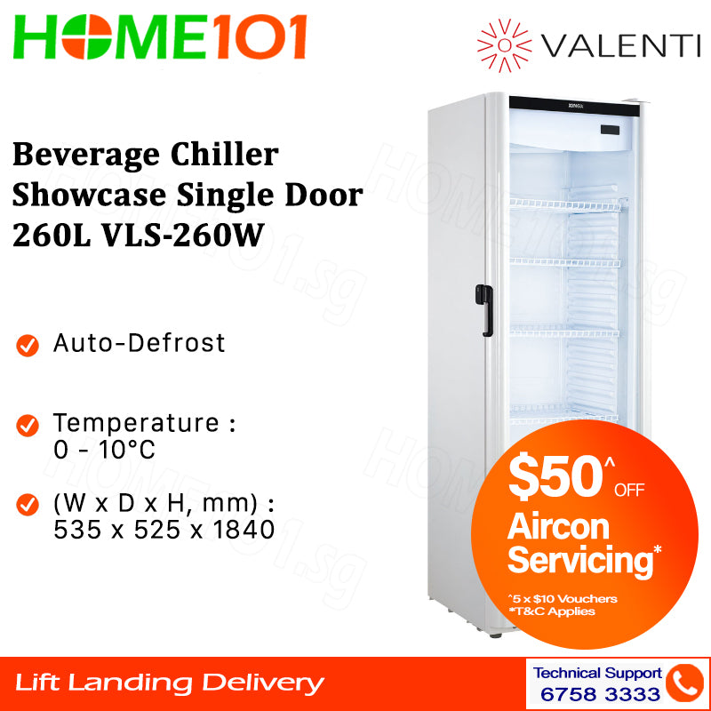 Valenti Beverage Chiller Showcase 260L VLS-260W